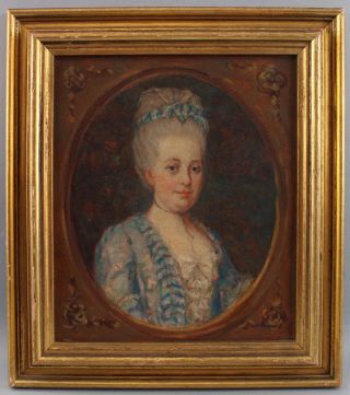 Antique Mary Low Fairchild French Portrait Oil Painting,  Madame De Valcourt Nr