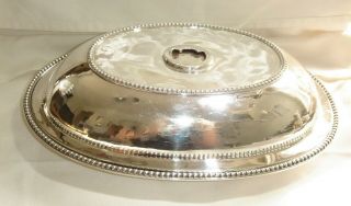 A Fine George III Solid Silver Entree Dish & Cover by James Young 1784 No Handle 2