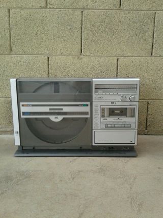 Vintage sharp VZ 3000 dual play disc compo system ghetto blaster boombox rare 6