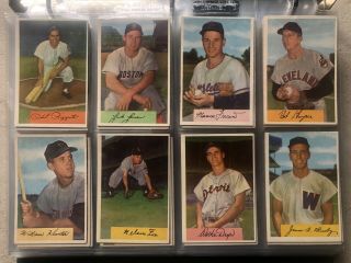 1954 Bowman Baseball Complete Set W/ Rare Ted Williams Mantle Mays Mathews