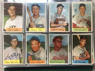 1954 Bowman Baseball Complete Set W/ Rare TED WILLIAMS Mantle Mays Mathews 2