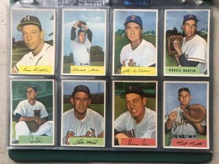 1954 Bowman Baseball Complete Set W/ Rare TED WILLIAMS Mantle Mays Mathews 3