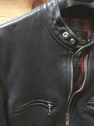 Schott Nyc Caf - 1 Racer Steerhides Vintaged Leather Jacket Made In Usa Rare Nwt M