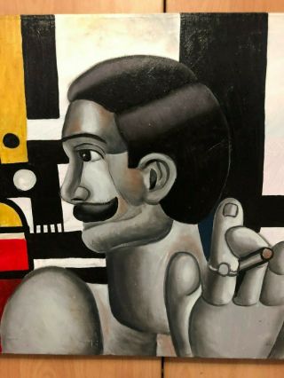 FERNAND LEGER OIL PAINTING ON CANVAS SIGNED RARE 27  X 20 3