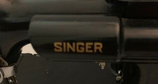 Vintage 1947 Singer Sewing Machine Featherweight 221 - 1 3 - 110 Black w/Case 8