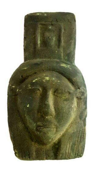 Unique Isis Hathor Sculpture Egyptian Antique Goddess Rare Figurine