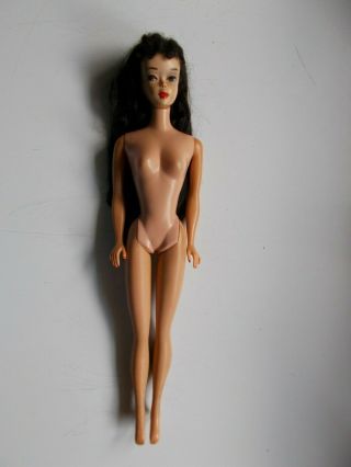 Vintage Brunette Ponytail Barbie Doll Pale Skin Marked Japan On Foot Pat Pending