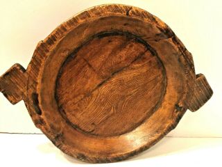 Antique Primitive Wooden Handled Bowl