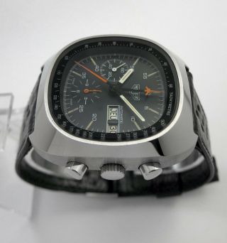 HEUER Silverstone Mark II Vintage Automatic Chronograph Lemania 5100 ref.  510.  403 4