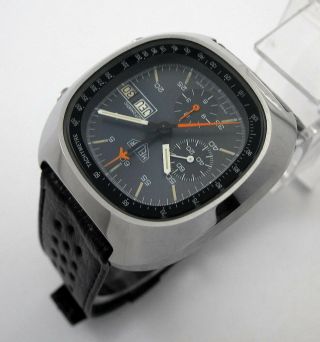 HEUER Silverstone Mark II Vintage Automatic Chronograph Lemania 5100 ref.  510.  403 6