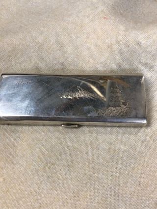 Vintage Solid Sterling Silver 950 Cigarette / Card Case