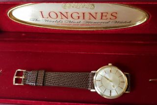 Mens Vintage 14k Solid Gold Longines Mystery Watch Wristwatch