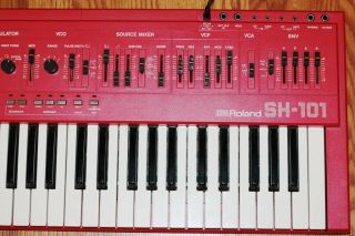 Roland SH - 101 Monophonic Synthesizer Keyboard Keytar Vintage 9
