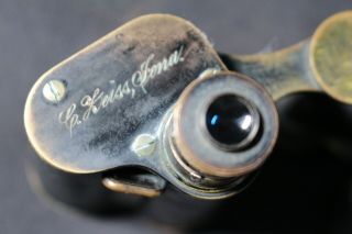 Rare Antique 19th Century Carl Zeiss Binoculars,  C1895,  Signed In Script