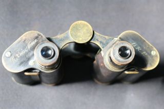 Rare Antique 19th Century Carl Zeiss Binoculars,  c1895,  Signed in Script 2