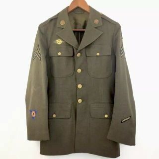 Wwii Ww2 Us Army 1st Air Force Uniform Military Coat Jacket M - 1874 4872