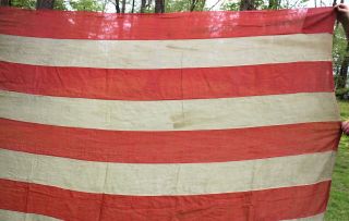 Large Antique 19thC Western 44 Star WYOMING Sate,  United States Bunting Flag 3