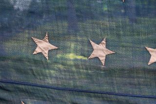Large Antique 19thC Western 44 Star WYOMING Sate,  United States Bunting Flag 7