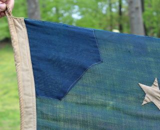 Large Antique 19thC Western 44 Star WYOMING Sate,  United States Bunting Flag 9