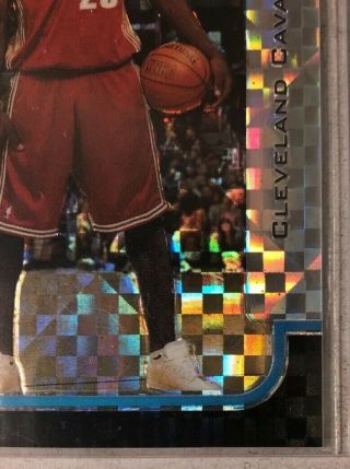 2003 - 04 Bowman Chrome XFractor 123 LeBron James Cavaliers RC 27/150 Rookie RARE 9