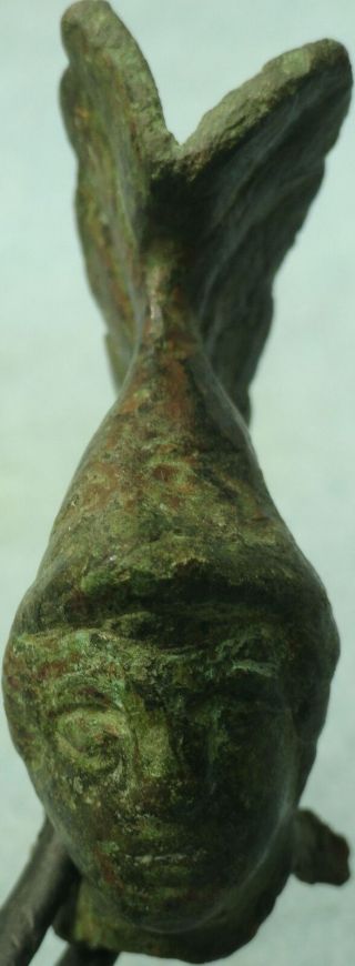 Ancient Bronze Decoration,  Helmeted Bust