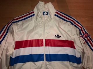 Men’s White M Adidas Olympics Team GB Jacket 2012 David Beckham Retro Vintage 2