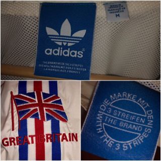 Men’s White M Adidas Olympics Team GB Jacket 2012 David Beckham Retro Vintage 6