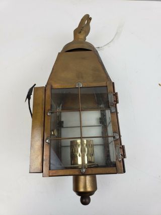 Vintage Antique Style Brass Coach Carriage Lanterns Eagle Lamp porch light 4