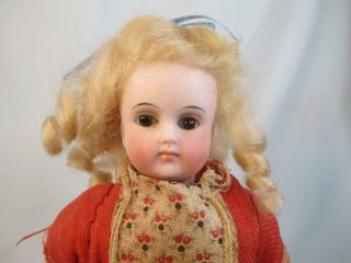 Antique German Bisque Solid Domed Head Belton - Type Doll Closed Mouth 8.  5 
