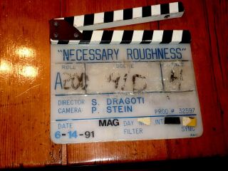 Vintage Movie Show Clapper Board " Necessary Roughness " Director S.  Dragoti