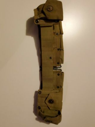 WW2 WWII US Army M1 Garand 10 pocket Ammo Belt 1942 5