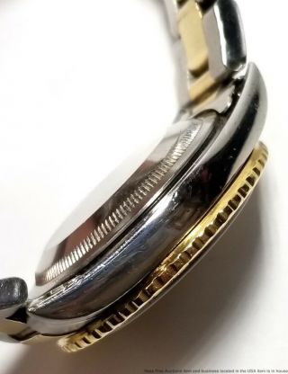 Vintage 16263 Rolex Datejust 18k Gold SS Mens Quickset Roman Gray Dial Watch 12
