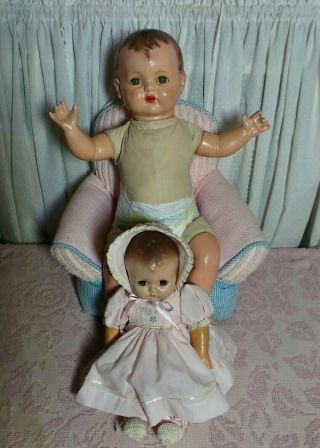 Antique Vintage Sugar Baby Doll & Magic Skin Doll.