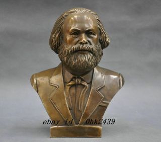 7  German Great Communist Carl Marx Bust Bronze Statue