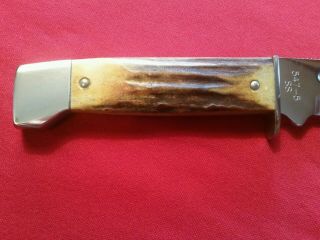 VINTAGE CASE XX FIXED BLADE 547 - 5 SS KNIFE STAG HANDLE WITH SHEATH & BOX 6