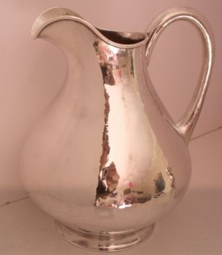 Graceful Early Kalo Handwrought Arts Crafts Sterling Water Pitcher April 1914