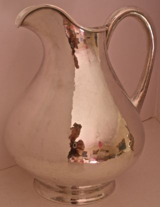 GRACEFUL EARLY KALO HANDWROUGHT ARTS CRAFTS STERLING WATER PITCHER APRIL 1914 2