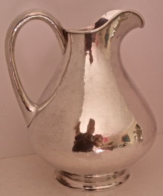 GRACEFUL EARLY KALO HANDWROUGHT ARTS CRAFTS STERLING WATER PITCHER APRIL 1914 5