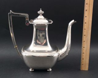 Large Antique Signed Japanese Sterling Silver Teapot Coffee Pot,  Nr
