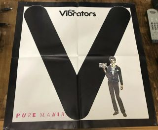 The Vibrators Pure Mania Vintage Promotional Poster 23”x23”