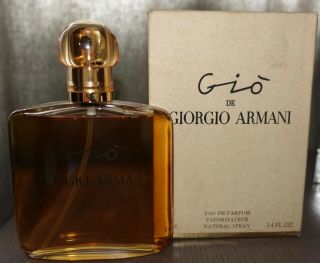 Vintage Gio De Giorgio Armani Spray Edp 100ml/3.  4 Oz 100 Full Discontinued