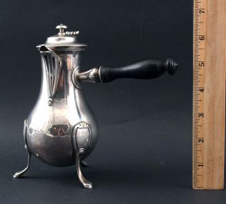 Rare Small 18thc Antique Hallmarked French 950 Silver Handmade Chocolate Pot,  Nr