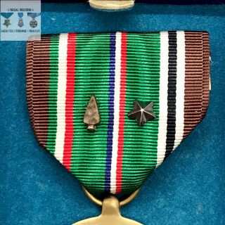 WWII US ARMY EUROPEAN AFRICAN MIDDLE EASTERN CAMPAIGN MEDAL ARROWHEAD STAR BOX 4