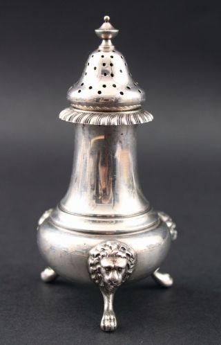 Set of 4 Early 20thC GORHAM Sterling Silver,  Lion Head Salt and Pepper Shakers 4
