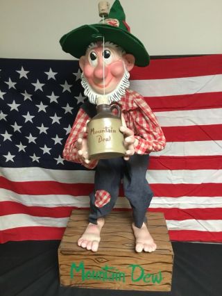 Rare 1960s Mountain Dew Willy The Hillbilly Store Display
