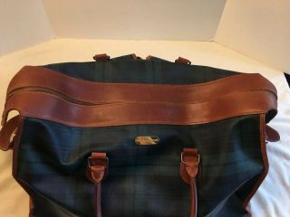 Vintage Polo Ralph Lauren Blackwatch Plaid Weekend Bag Duffle Luggage Travel PVC 6