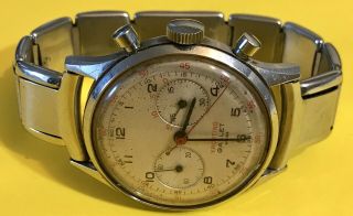 Extremely Rare Stainless Steel Gallet MultiChron Yachting Wrist Watch c.  1954 7
