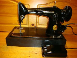 Vintage Singer Sewing Machine Model 201 - 2,  Gear Driven,  Fully Serviced