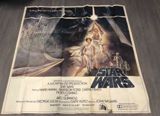 Vintage 1977 Star Wars Six Sheet Europeanmovie Poster 77/77 Hope Iv