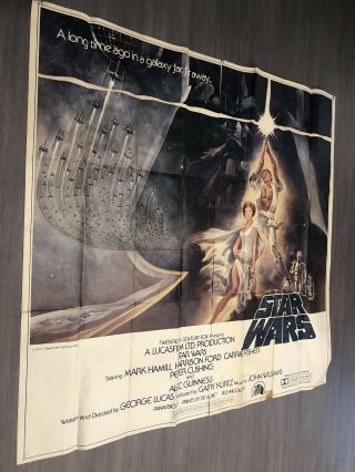 Vintage 1977 Star Wars SIX Sheet EuropeanMovie Poster 77/77 Hope IV 3